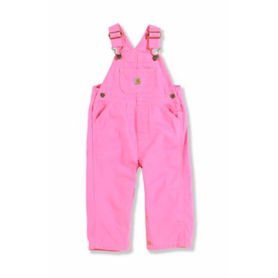 Carhartt&reg; Washed Microsanded Canvas Bib Overalls in Pink
