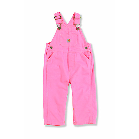 Alternate image 1 for Carhartt® Washed Microsanded Canvas Bib Overalls in Pink
