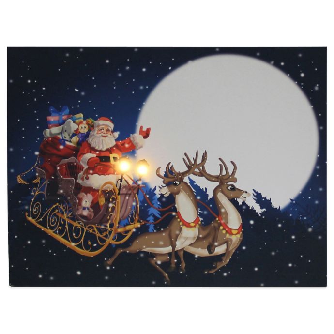 Kurt Adler BatteryOperated Lighted Santa Wall Decoration Bed Bath & Beyond