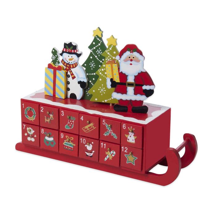 Kurt Adler Wooden Sleigh Shaped Advent Calendar Bed Bath & Beyond