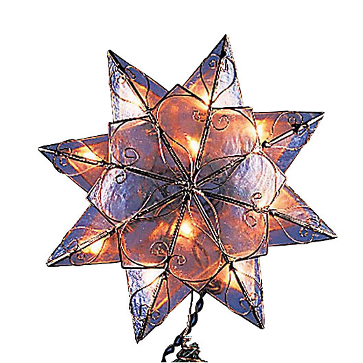Alternate image 1 for Kurt Adler 10-Light 8-Point Capiz Star Christmas Tree Topper