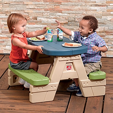 Step2&reg; Sit & Play Picnic Table with Umbrella. View a larger version of this product image.