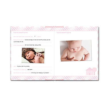 Pearhead Chevron &quot;My Record Book&quot; Baby Book in Pink. View a larger version of this product image.