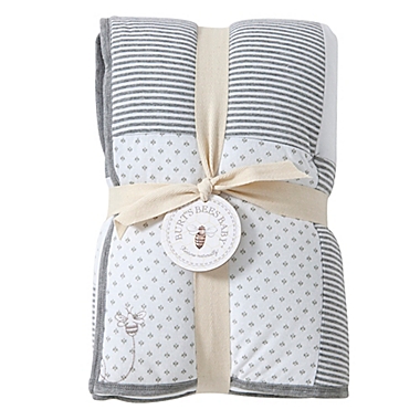 Burt&#39;s Bees Baby&reg; Dottie Bee 100% Organic Cotton Quilt in Heather Grey. View a larger version of this product image.