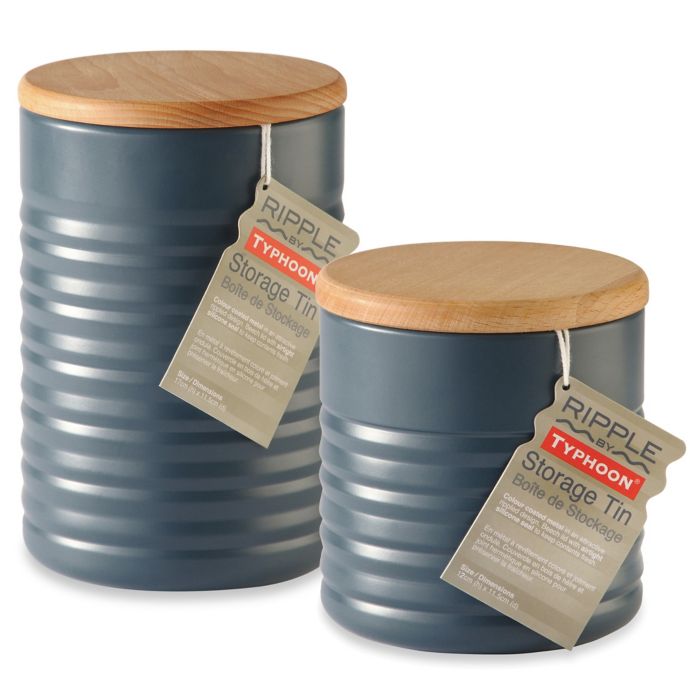 Typhoon® Ripple Canister in Slate Bed Bath and Beyond Canada