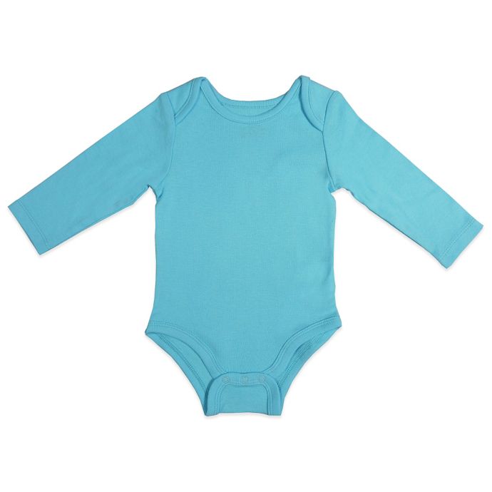 Mayfair Infants Wear Unisex LongSleeve Bodysuit in Aqua buybuy BABY