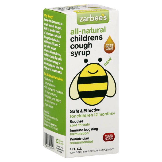 Zarbee S All Natural Children S Honey Blend 4 Oz Cough Syrup In