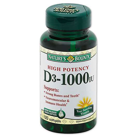 Alternate image 1 for Nature's Bounty® 120-Count High Potency D-1000IU Rapid Release Liquid Softgels