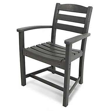 POLYWOOD&reg; La Casa Dining Arm Chair in Grey. View a larger version of this product image.