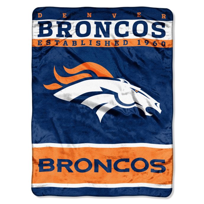 NFL Denver Broncos Strike Raschel Oversized Throw Blanket ...