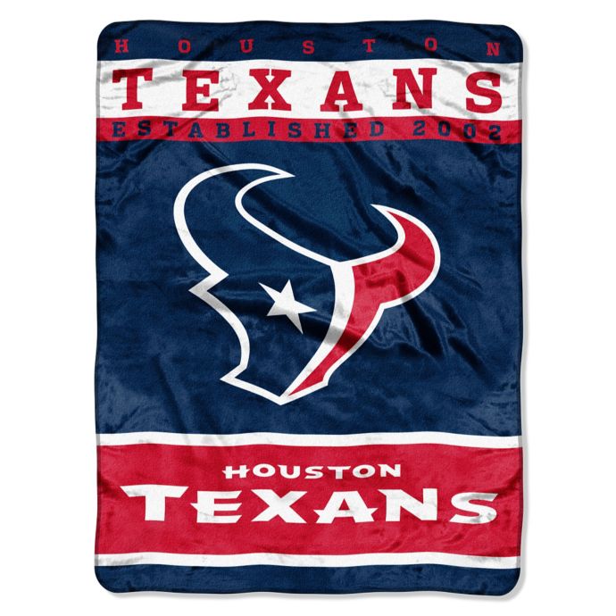 Nfl Houston Texans Strike Raschel Oversized Throw Blanket Bed Bath Beyond