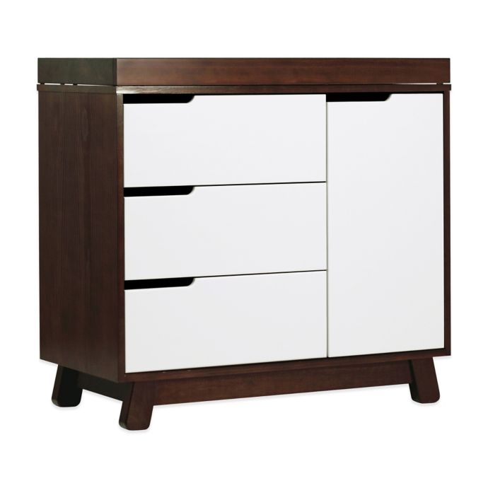 Babyletto Hudson 3 Drawer Changer Dresser In Espresso And White