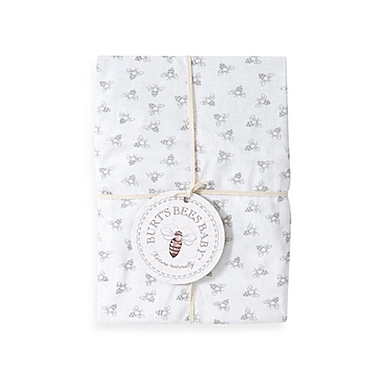Burt&#39;s Bees Baby&reg; Honeybee Organic Cotton Fitted Crib Sheet in Heather Grey. View a larger version of this product image.