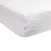 Burt's Bees Baby&reg; Bee Essentials Stripe Organic Cotton Fitted Crib Sheet in Blossom