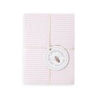 Alternate image 1 for Burt&#39;s Bees Baby&reg; Bee Essentials Stripe Organic Cotton Fitted Crib Sheet in Blossom