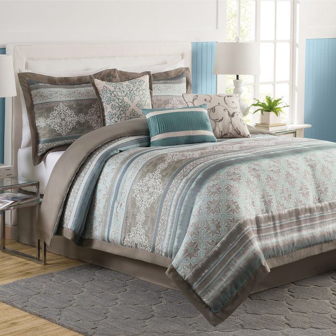 Tresco 7 Piece Comforter Set Bed Bath And Beyond