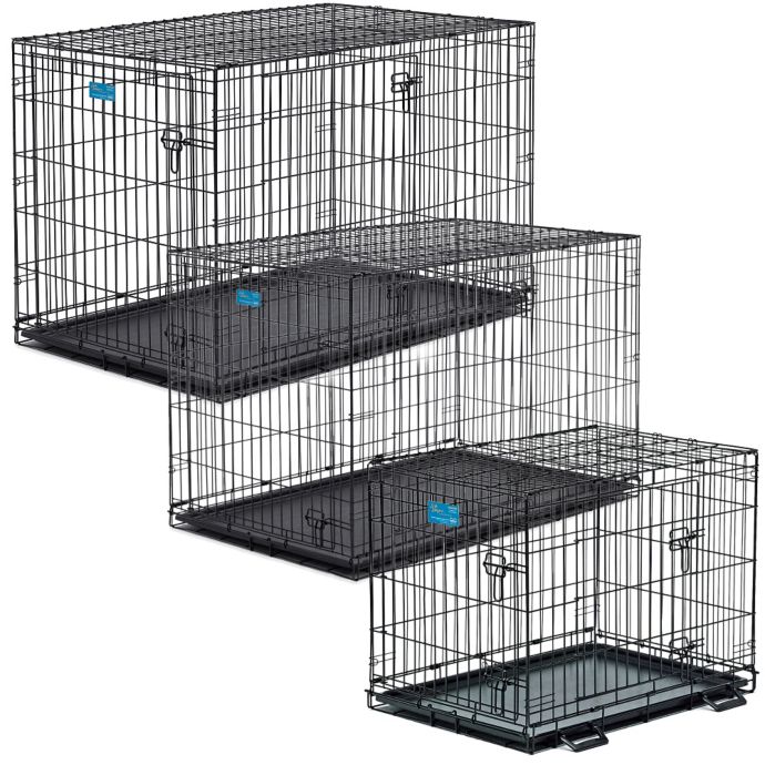 Midwest Life Stages 2 Door Fold And Carry Crate With Divider Bed