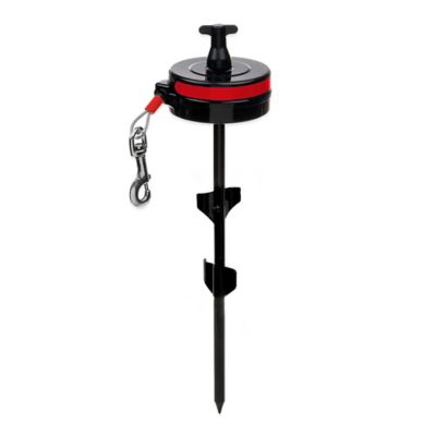 retractable dog leash stake