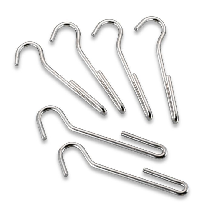 Cuisinart Stainless Steel Pot Rack Hooks Set Of 6 Bed Bath