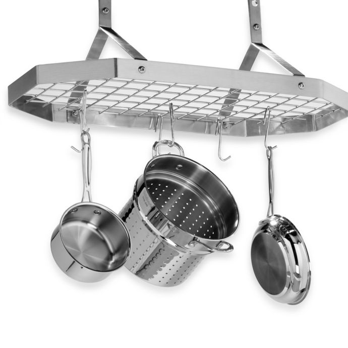 Cuisinart Brushed Stainless Steel Octagonal Hanging Pot Rack