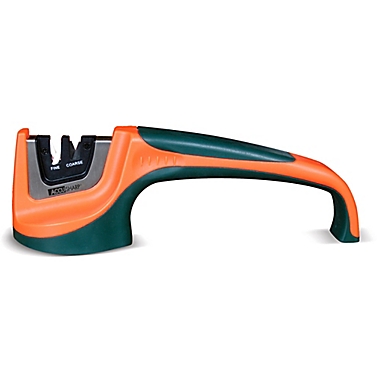 AccuSharp&reg; Pull Through Knife Sharpener in Orange/Green. View a larger version of this product image.