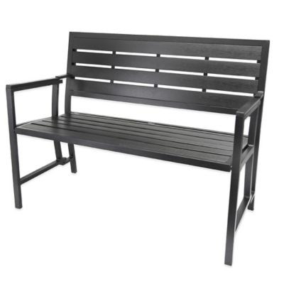 Folding Bench in Black | Bed Bath & Beyond