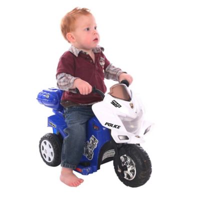 kid motorz police motorcycle sport quad 12 volt ride on