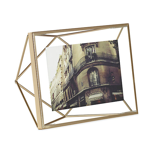 Alternate image 1 for Umbra® Prisma 4-Inch x 6-Inch Photo Frame in Matte Brass