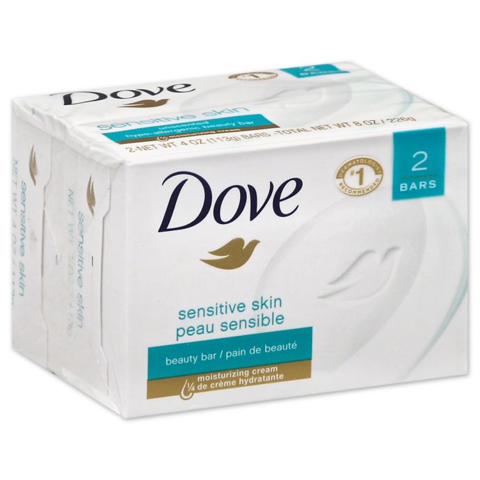 Dove 2-Count 4.25 oz. Sensitive Skin Unscented Beauty Bar ...