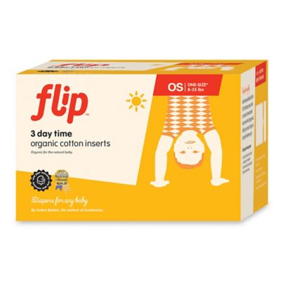 Flip&trade; 3-Count Day Time Organic Cotton Inserts