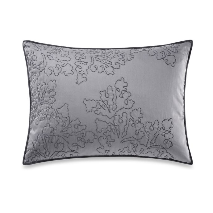Vera Wang™ Botanical Seaweed Embroidery Breakfast Throw Pillow Bed