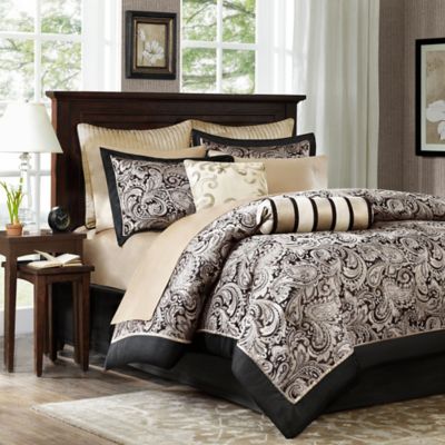 black and tan queen comforter set