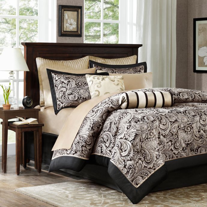 Madison Park Aubrey 12 Piece Reversible Comforter Set Bed Bath