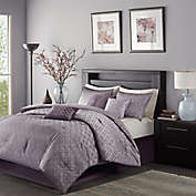 Madison Park Biloxi 7-Piece King Comforter Set in Purple