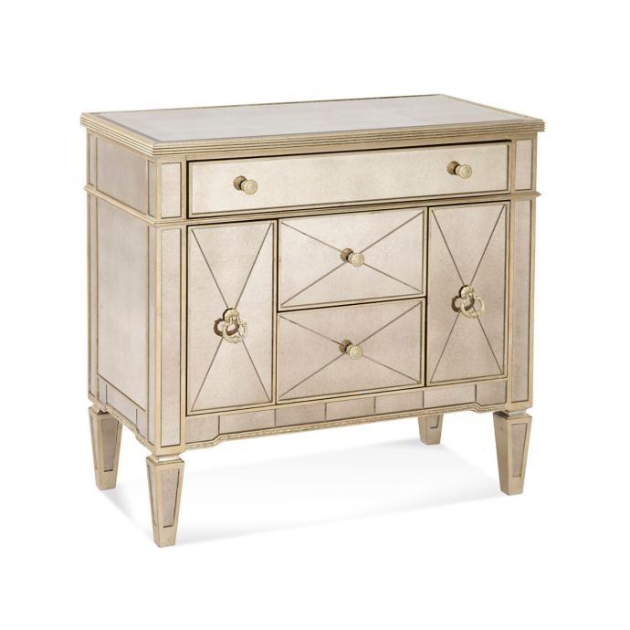 Bassett Mirror Company Borghese Mirrored Library Accent Table Bed Bath Beyond