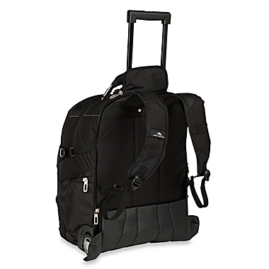High Sierra Wheeled Business Laptop Backpack in Black. View a larger version of this product image.