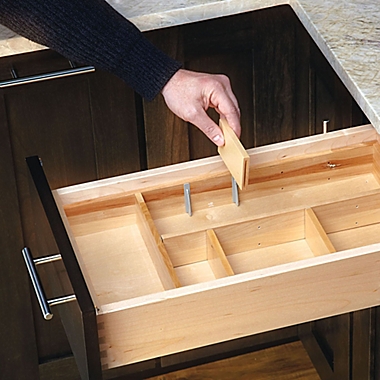 Rev-A-Shelf - LD-4CT15-1 - Small Adjustable Wood Drawer Organizer Kit. View a larger version of this product image.