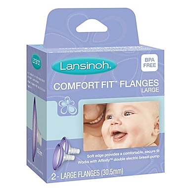 Lansinoh&reg; 2-Pack Large ComfortFit&trade; Flanges. View a larger version of this product image.