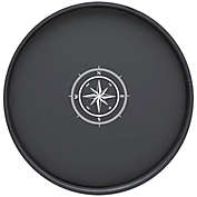 Kraftware&trade; Compass Point Round Tray in Black
