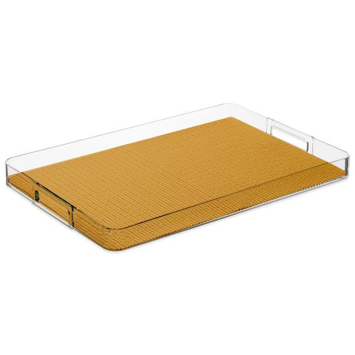 Kraftware™ Fishnet Rectangular Lucite Tray in Gold