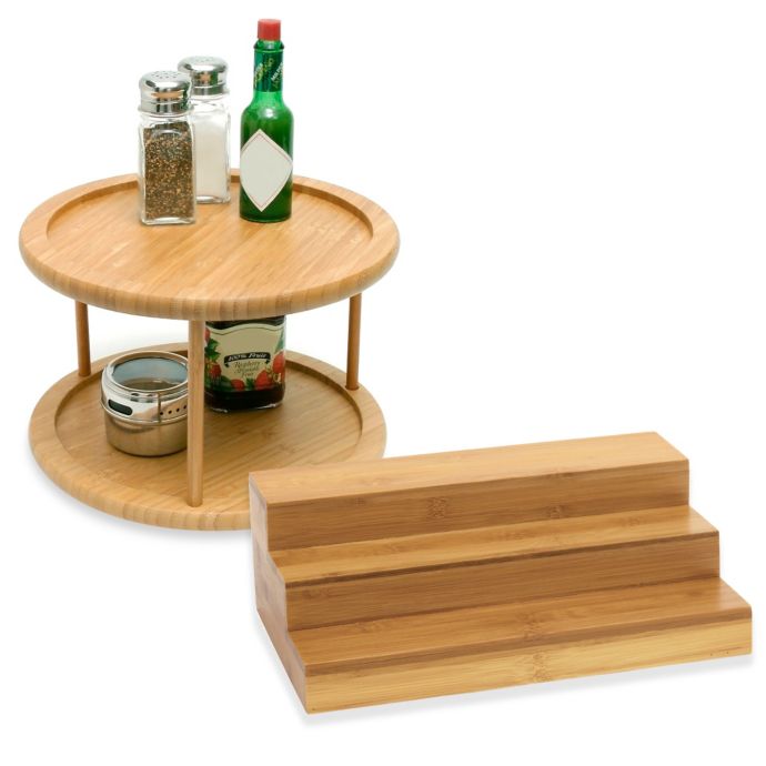 Lipper Bamboo Cabinet Organizers | Bed Bath & Beyond
