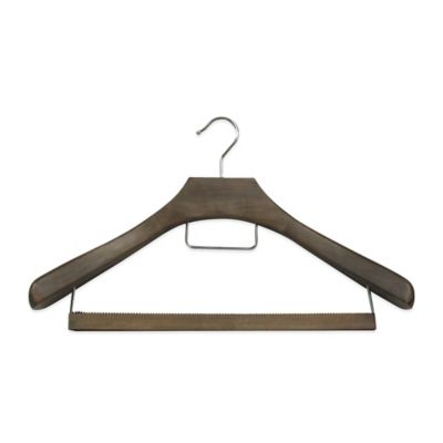 Refined Closet&trade; Suit Hanger with Non-Slip Wooden Bar in Walnut