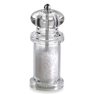 Cole & Mason 505 Clear Acrylic Salt Mill. View a larger version of this product image.