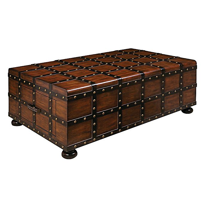 Pulaski Steamer Trunk Tail Table, Leather Steamer Trunk Coffee Table