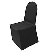 Basic Polyester Cover for Banquet Chair in Black