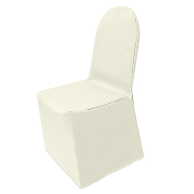 Basic Polyester Cover for Banquet Chair in Ivory. View a larger version of this product image.