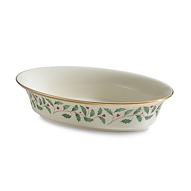 Lenox&reg; Holiday&trade; Oval Vegetable Bowl in Gold. View a larger version of this product image.