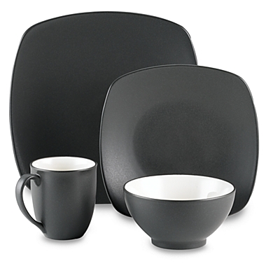 Noritake&reg; Colorwave Quad Graphite Dinnerware. View a larger version of this product image.