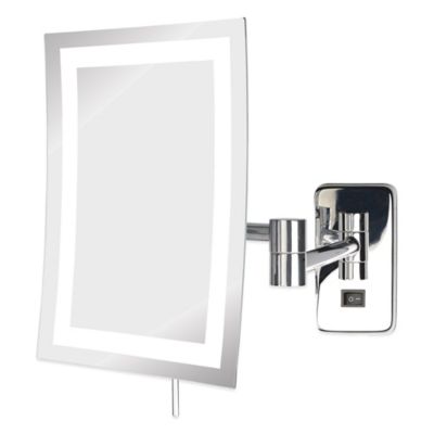 Lighted Direct Wire Wall Mount Mirror, Hardwired Wall Mounted Makeup Mirror 10x