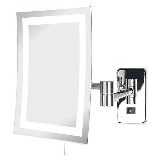 Jerdon 5x Led Rectangular Wall Mount, How To Attach Mirror On Wall